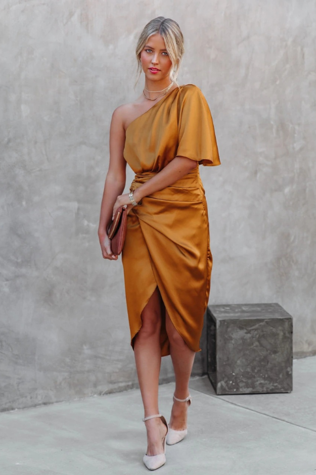 Vienna One-Shoulder Midi Dress