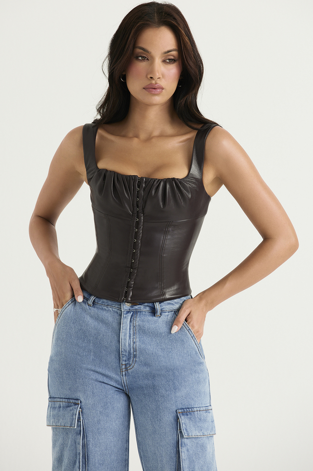 Midnight Edge Leather Corset