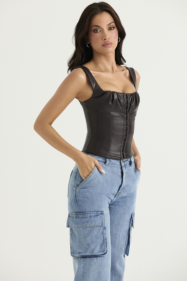 Midnight Edge Leather Corset