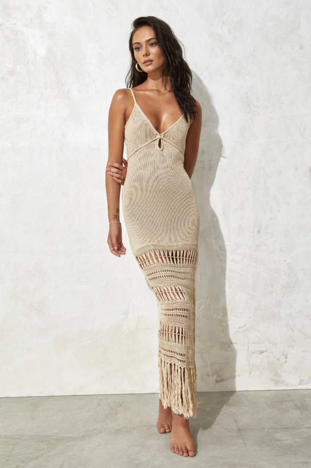 Cabo Fringe Maxi Dress