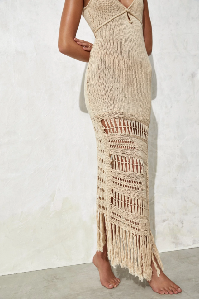 Cabo Fringe Maxi Dress