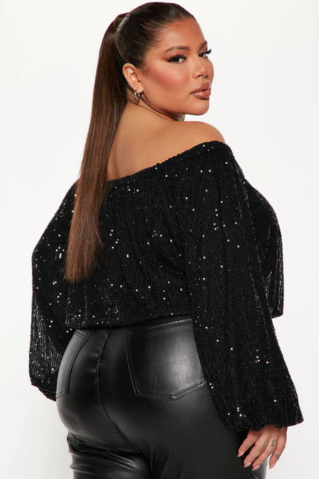 Golden Glow Sequin Blouse