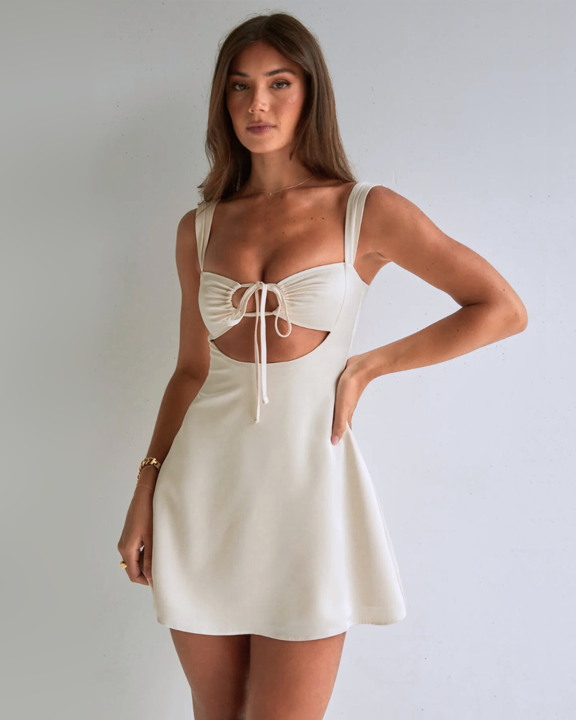 Paloma Sands Tie-Front Mini Dress