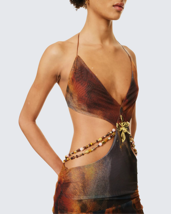 Savanna Blaze Cut-Out Maxi Dress