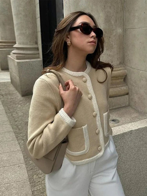 Margot Contrast Trim Tweed Jacket