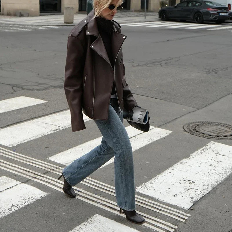 Lennox Oversized Moto Jacket
