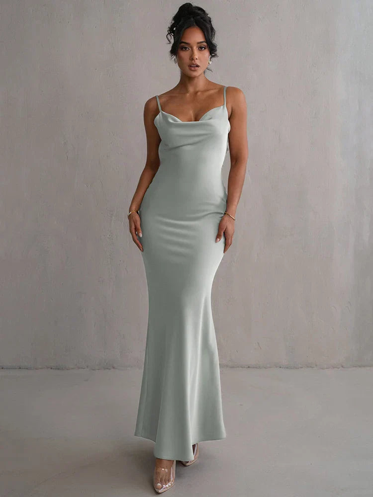 Verona Satin Maxi Dress