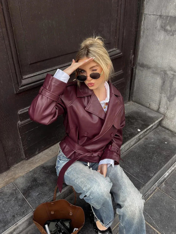 Parisian Edge Faux Leather Jacket