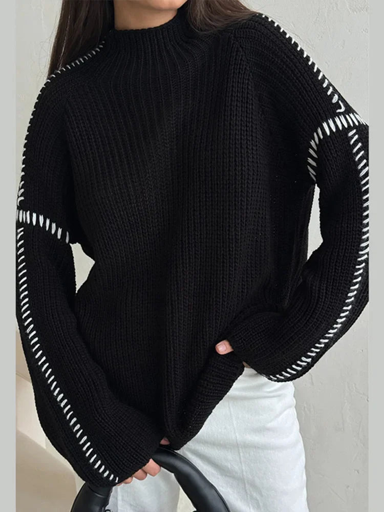 Everleigh Contrast Stitch Knit Jumper