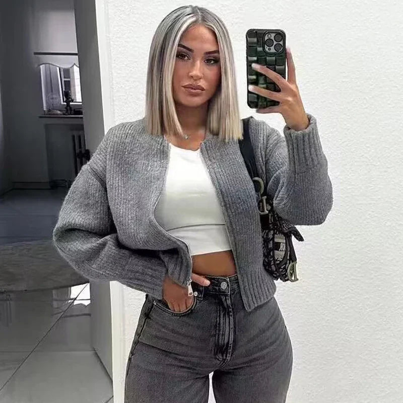 Sloane Ribbed Knit Bomber