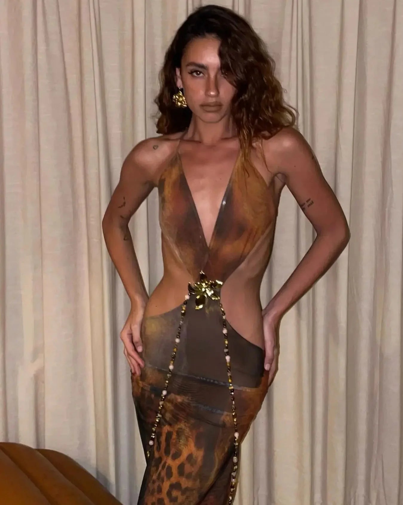 Savanna Blaze Cut-Out Maxi Dress