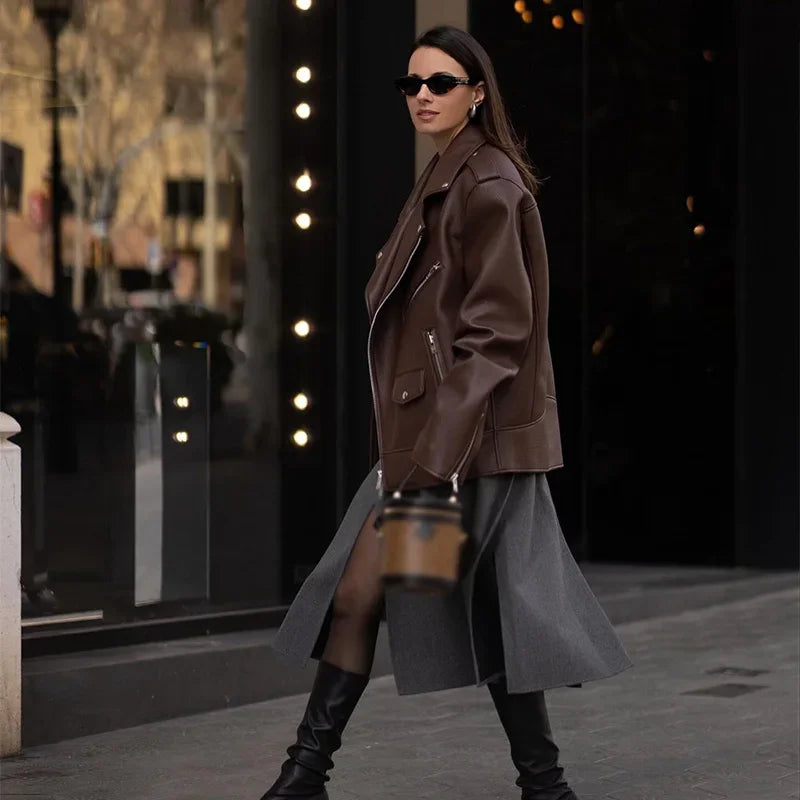 Lennox Oversized Moto Jacket