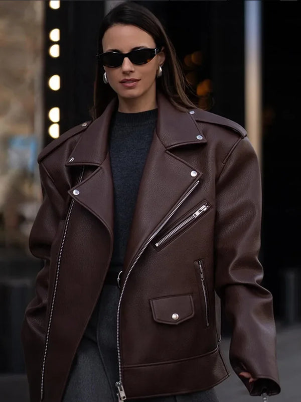 Lennox Oversized Moto Jacket