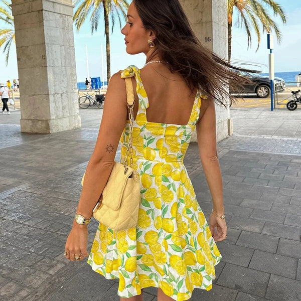 Gold Coast Citrus Mini Dress