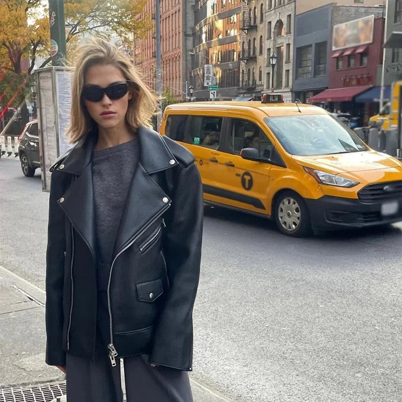 Lennox Oversized Moto Jacket
