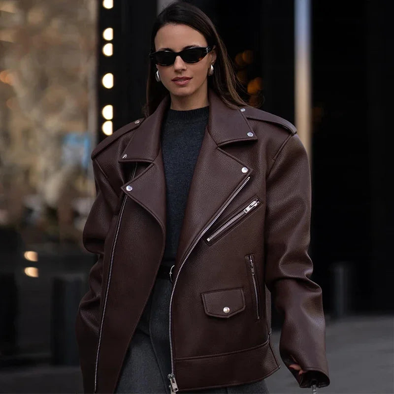 Lennox Oversized Moto Jacket