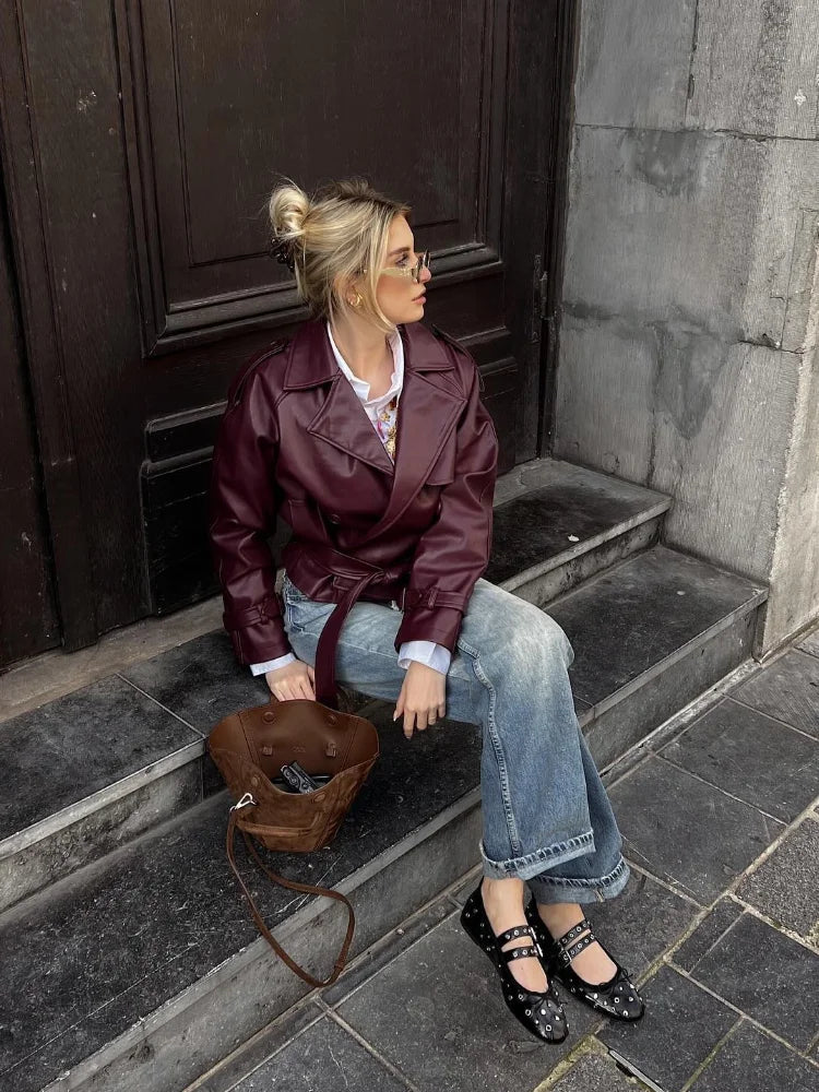 Parisian Edge Faux Leather Jacket