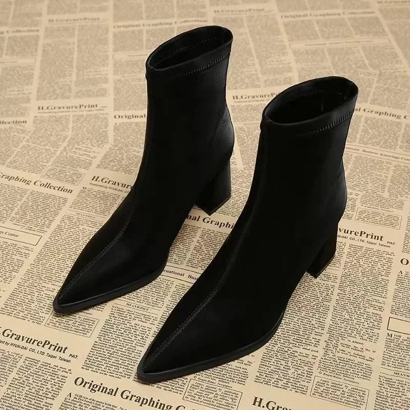 Sienna Sleek Stretch Ankle Boots