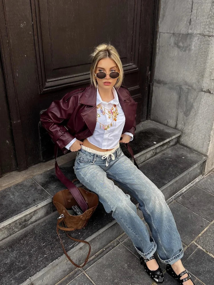 Parisian Edge Faux Leather Jacket