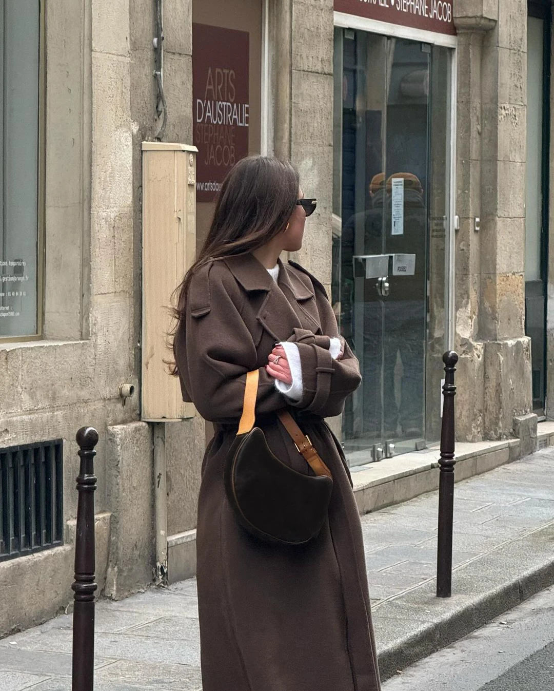 Delaney Belted Wool Trench Coat