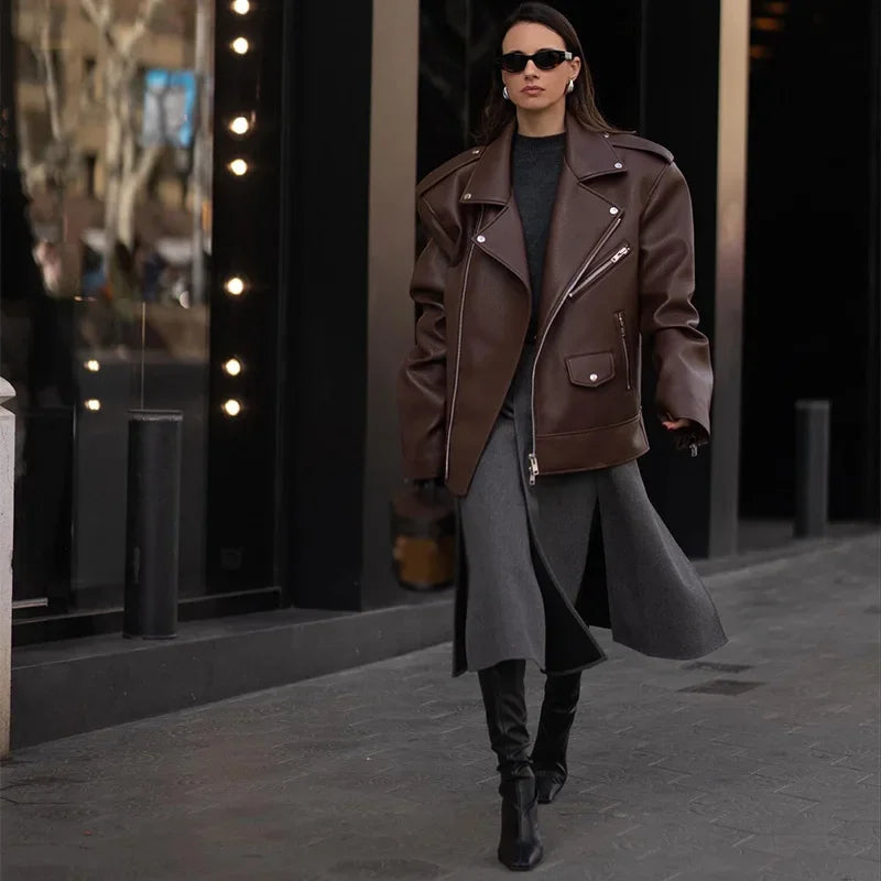 Lennox Oversized Moto Jacket