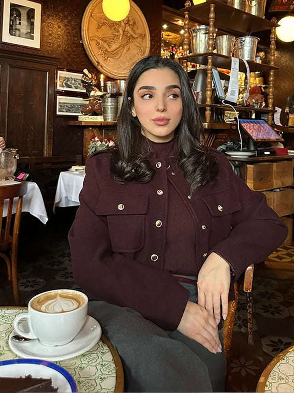 Margaux Buttoned Wool Jacket