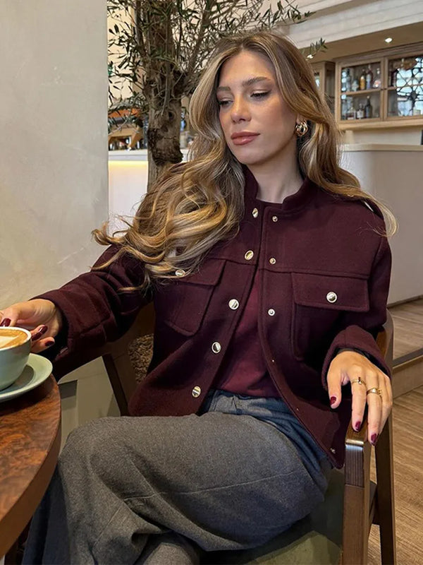 Margaux Buttoned Wool Jacket
