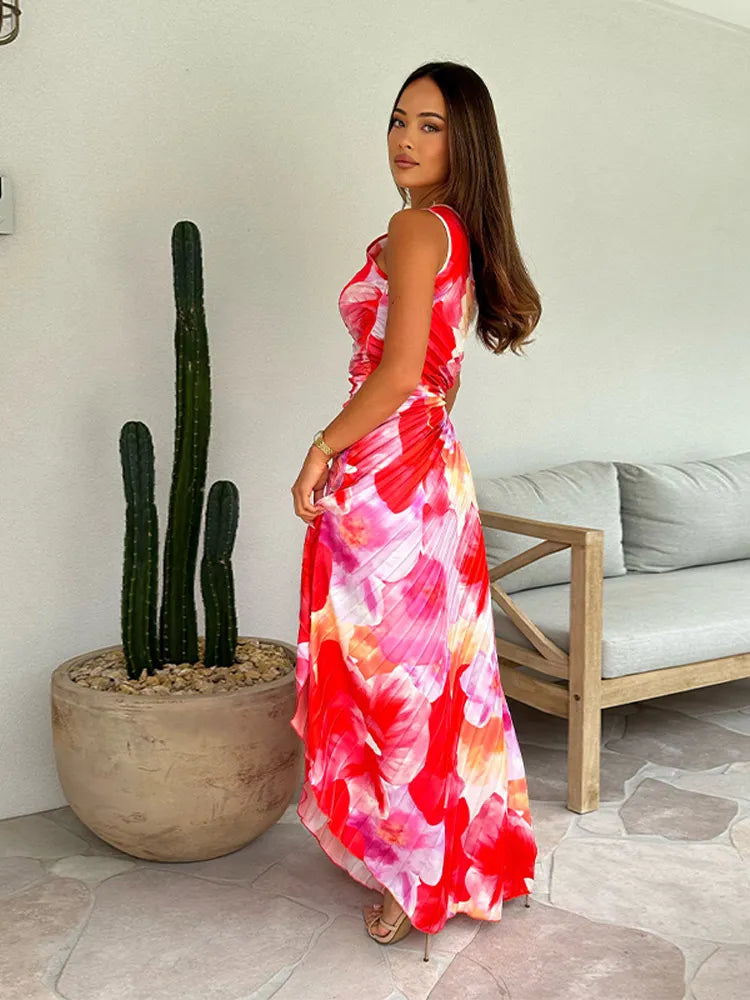 Verena Bloom One-Shoulder Maxi Dress