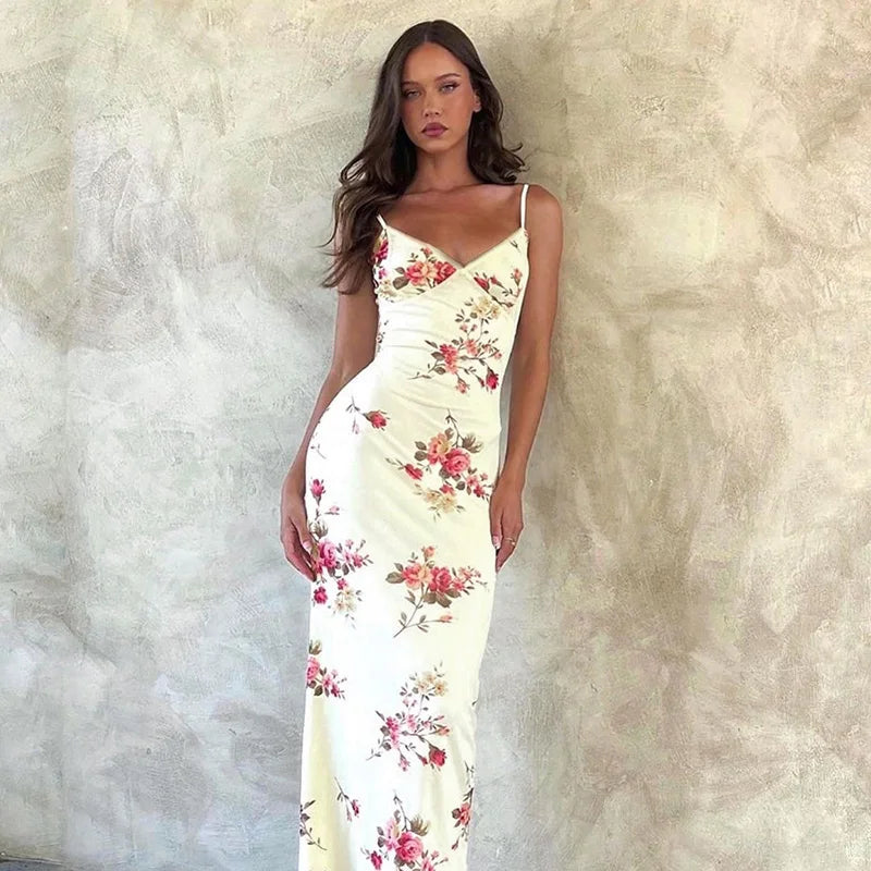 White Renaissance Reverie Slip Maxi Dress