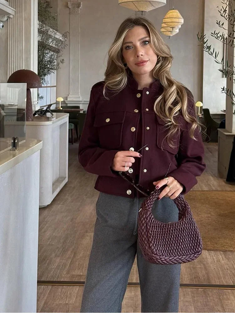 Margaux Buttoned Wool Jacket