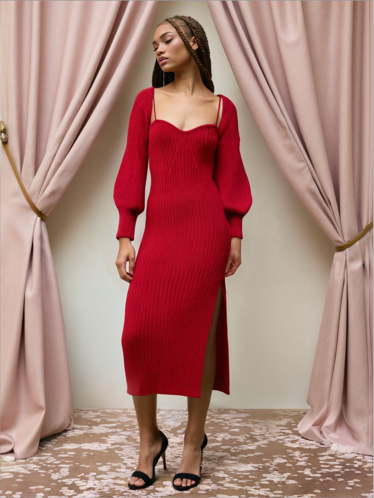 Scarlet Elegance Knit Set