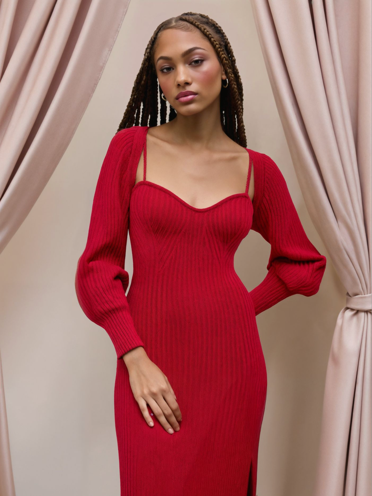 Scarlet Elegance Knit Set