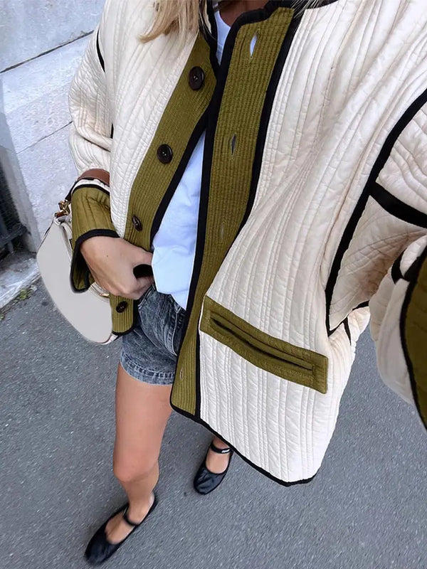 Rue Montclair Piped Quilted Jacket