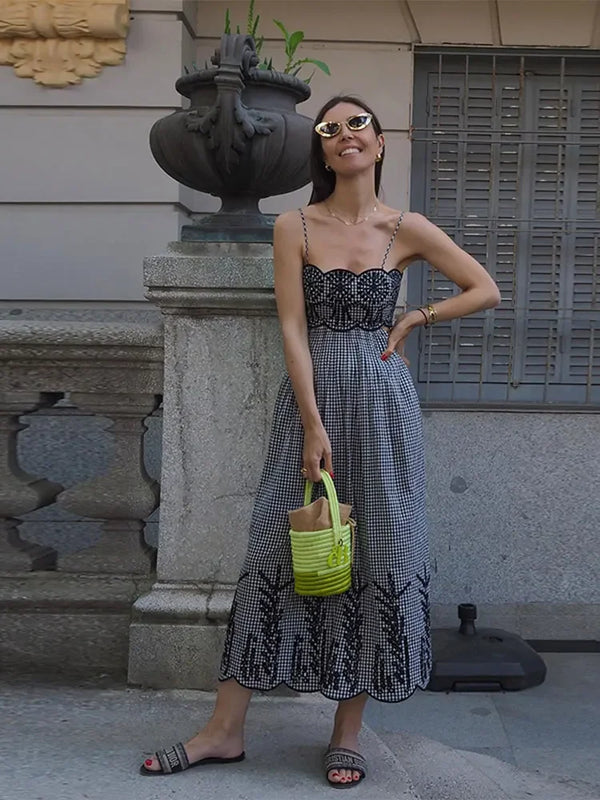 Marseille Days Embroidered Midi Dress