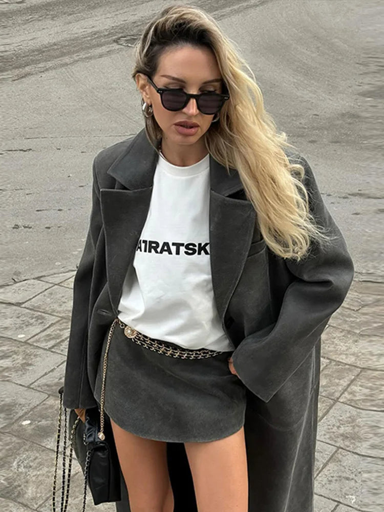 Roxbury Longline Suede Coat