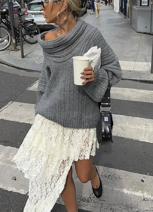 Luna Off-Shoulder Knit Jumper