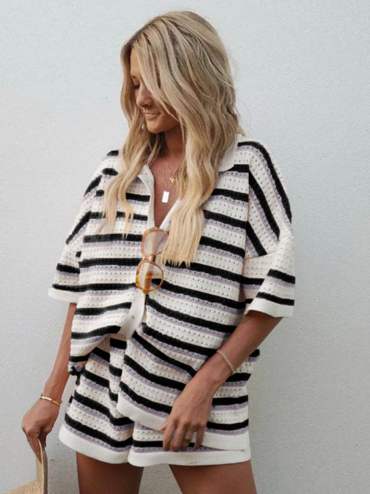 Sunstripe Knit Lounge Set