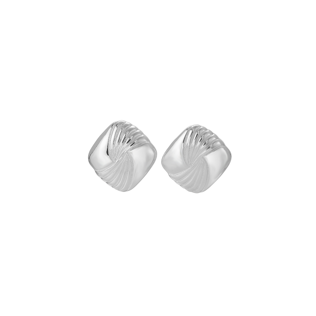 Silver Tarn Twist Earrings