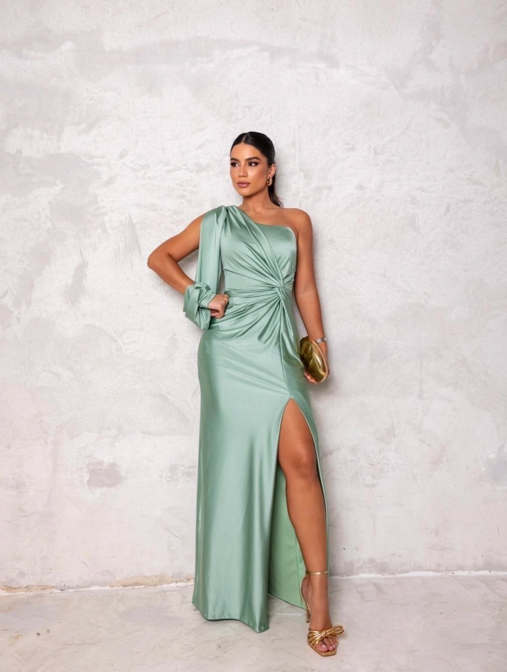 Opulent Glow Satin Maxi Dress