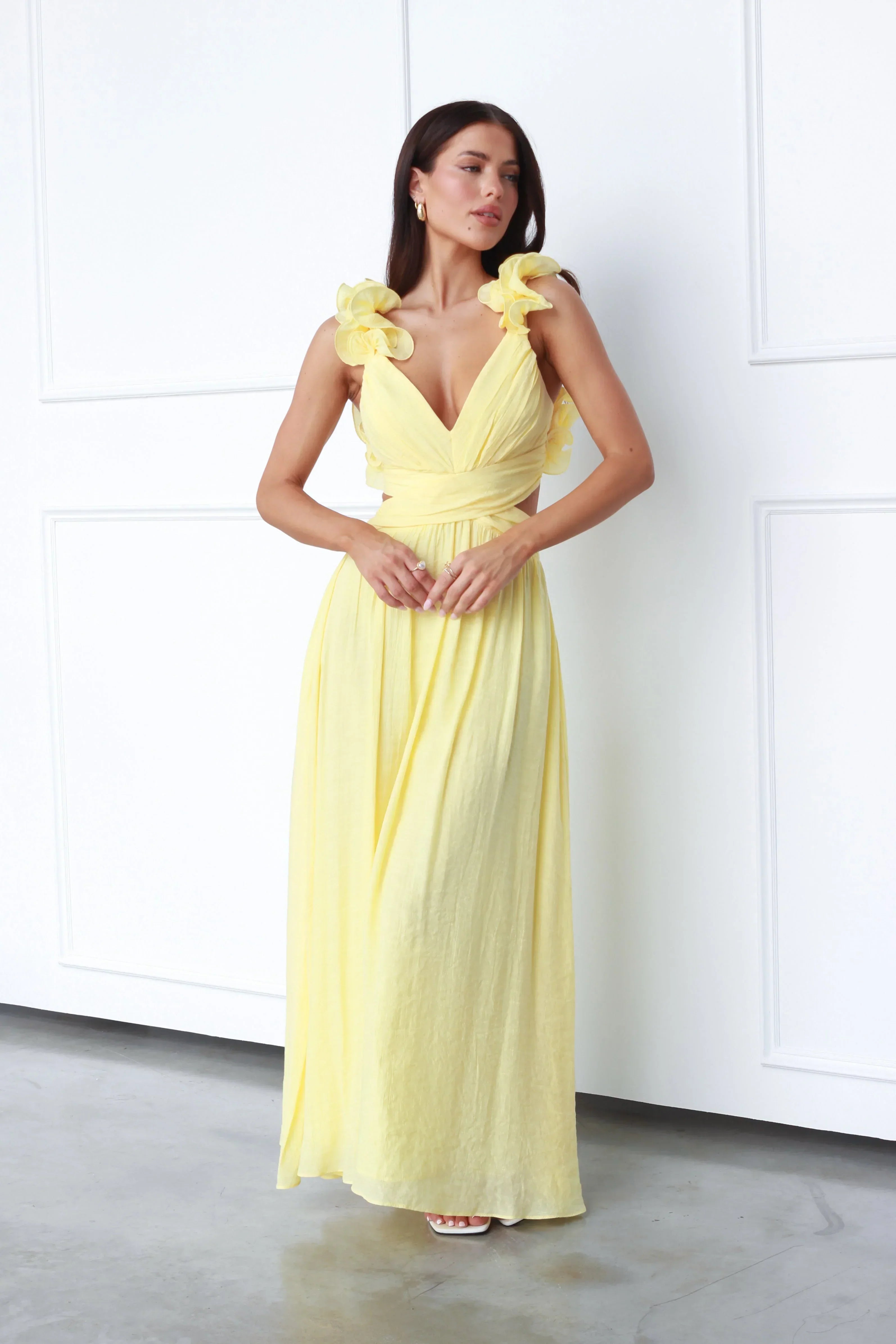 Amalfi Bloom Cut-Out Maxi Dress