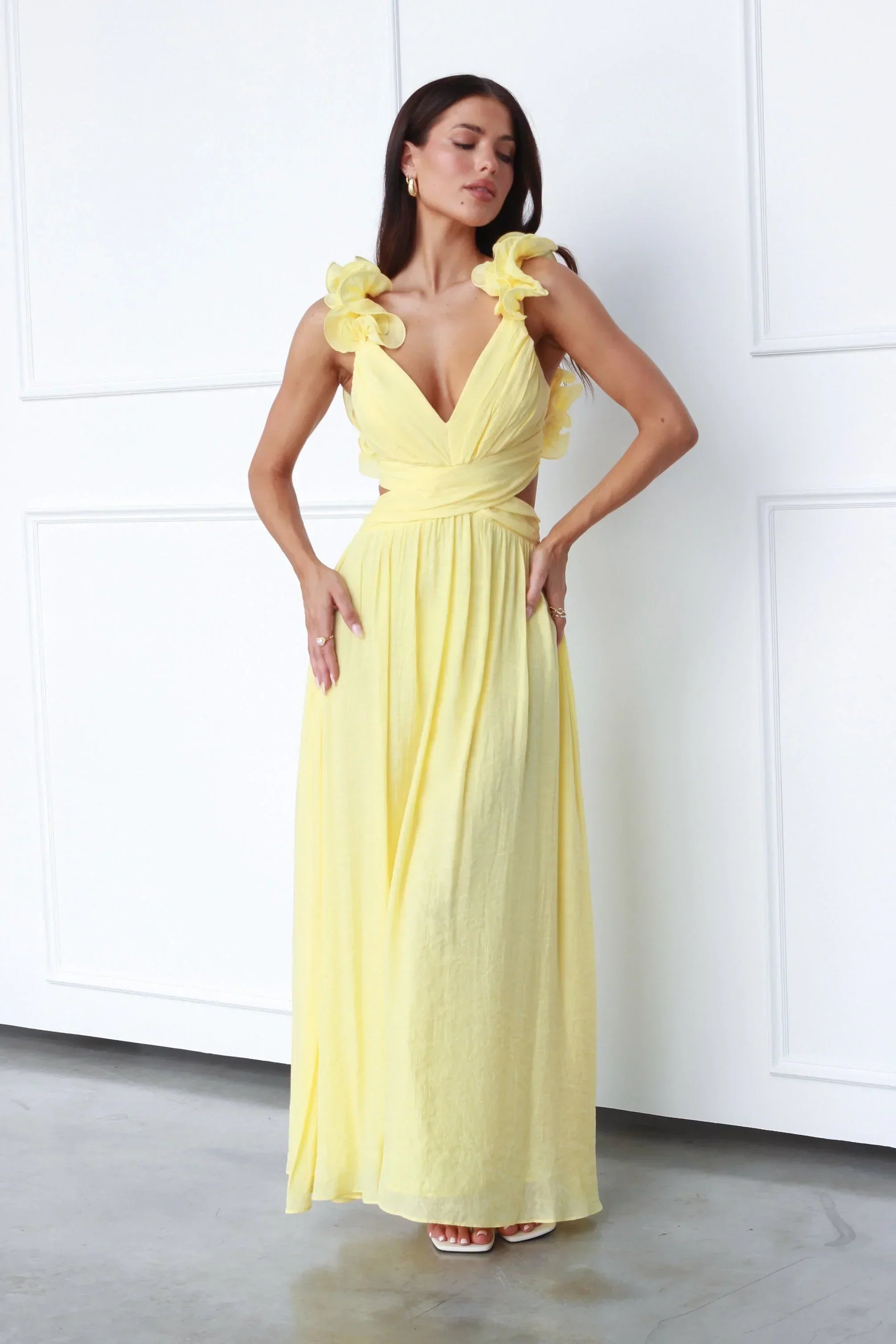 Amalfi Bloom Cut-Out Maxi Dress