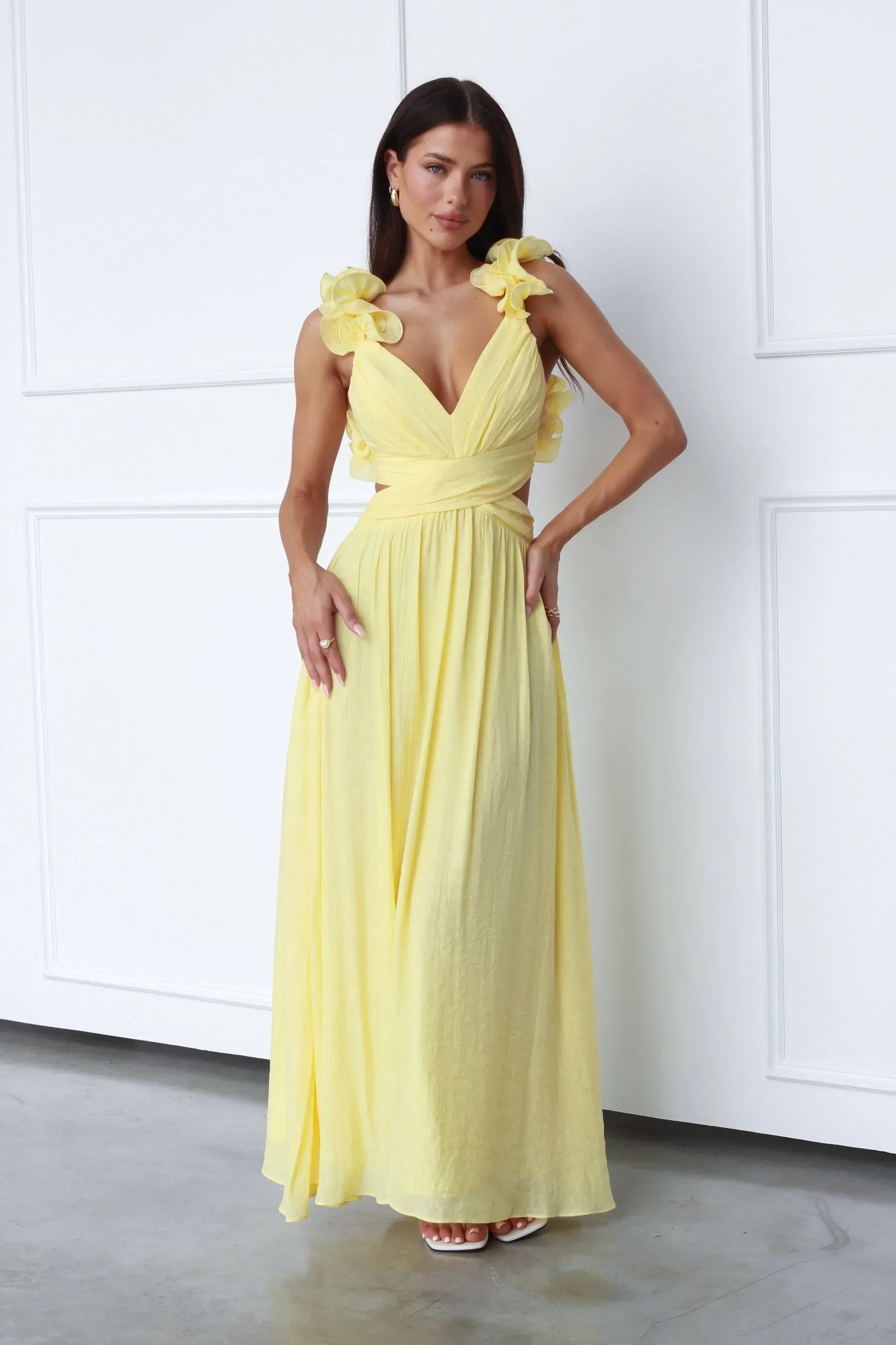 Amalfi Bloom Cut-Out Maxi Dress