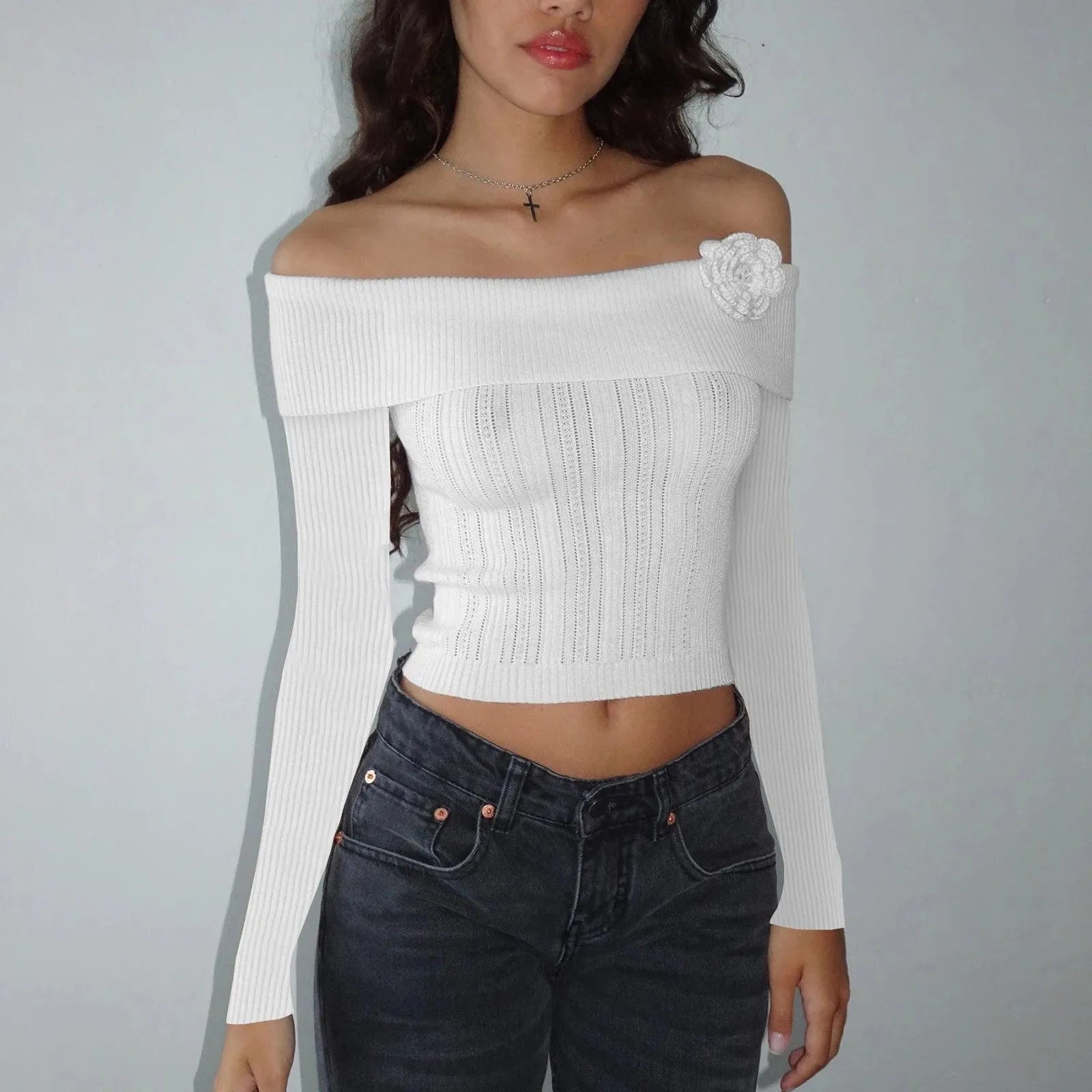 Rosaria Off-Shoulder Knit Top