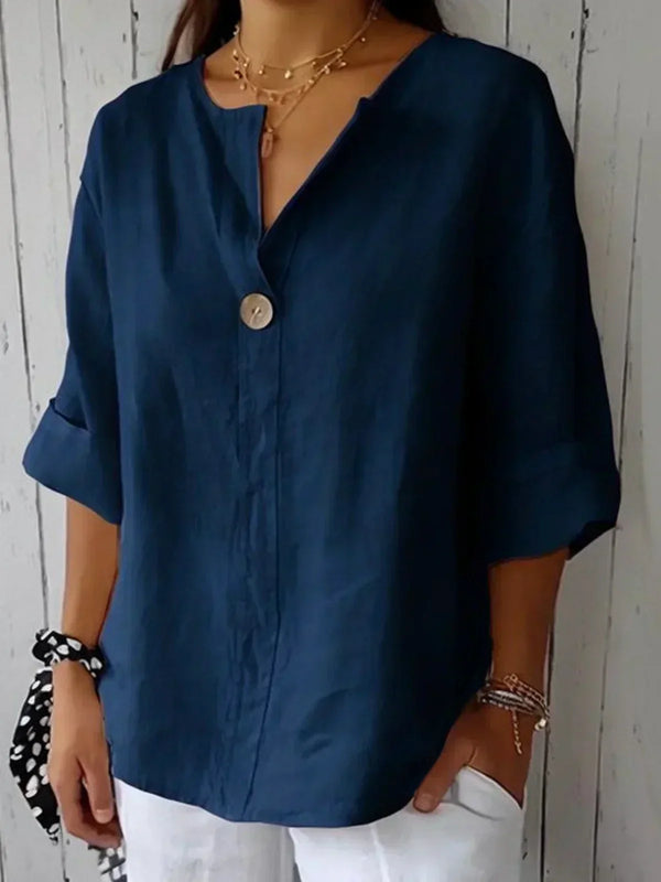 Coastal Ease Linen Blouse