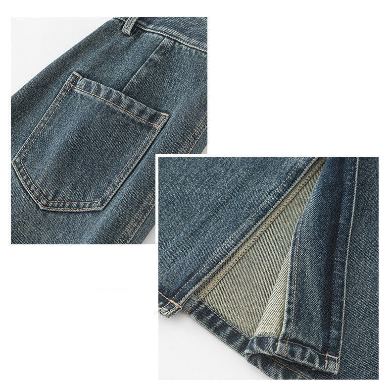 Depot Row Button-Front Denim Skirt
