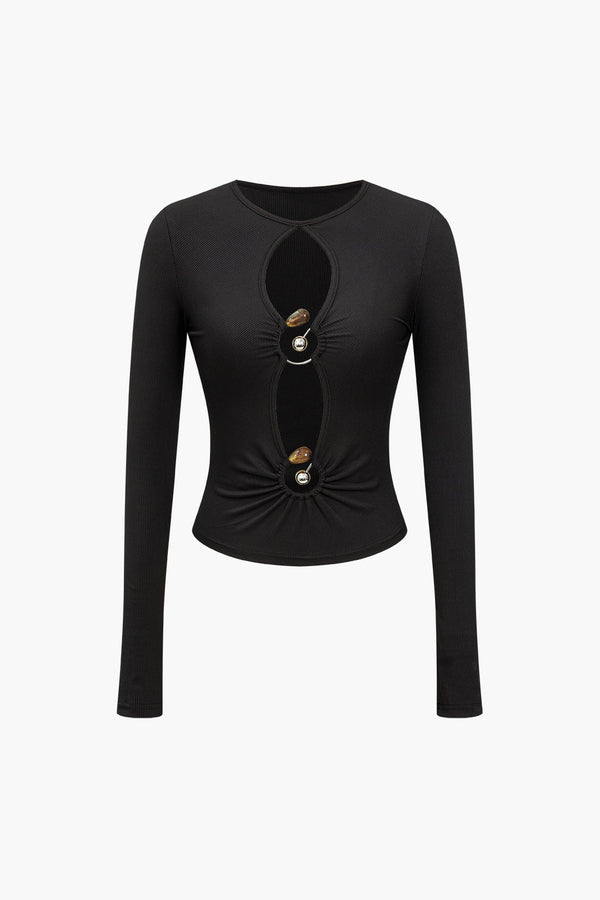 Lumière Embellished Cut-Out Top