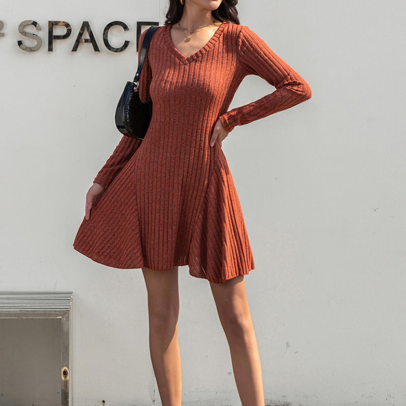 Amberline Knit Skater Mini Dress
