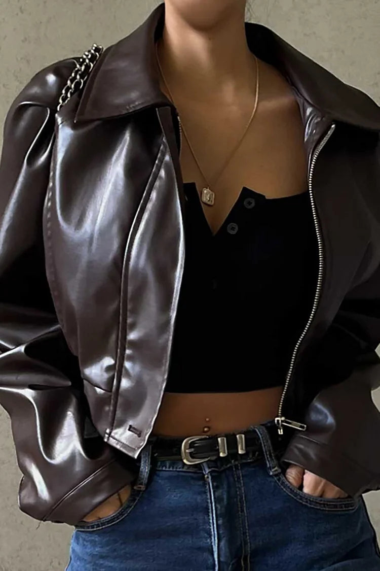 Mocha Luxe Cropped Jacket