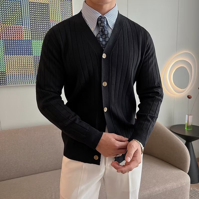 Wexford Polished Rib Button Cardigan