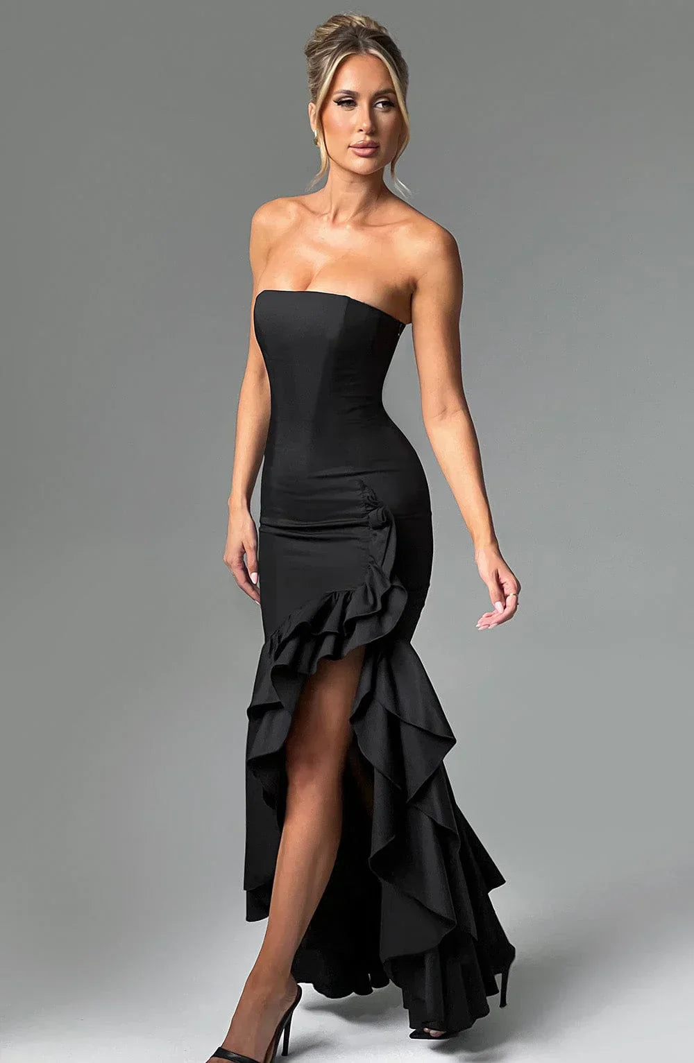 Rosavelle Cascade Strapless Gown Maxi